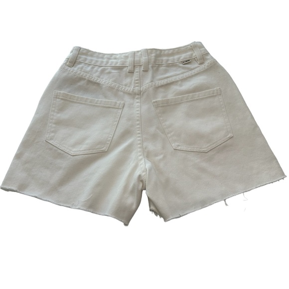 Billabong Riley Walkshort High Waisted Cut Off Shorts White NWT Women’s Size 26 - Picture 8 of 14